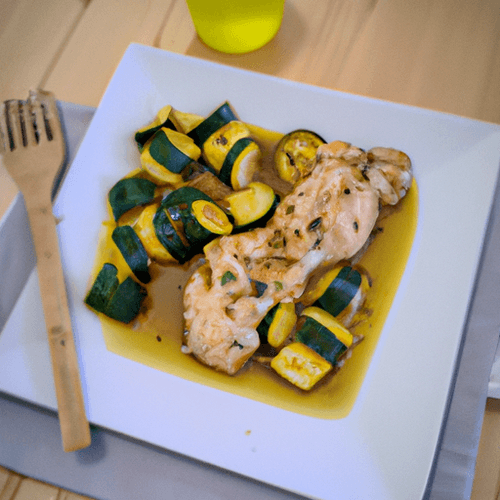 233032054-poulet-a-la-moutarde-et-au-miel-avec-courgettes-roties