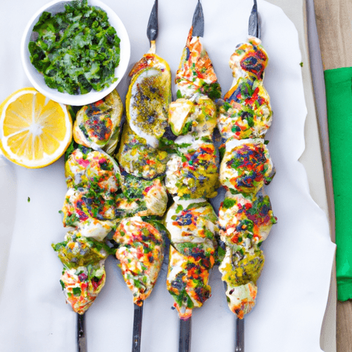23303210-brochettes-de-poulet-marine-au-citron-vert-et-herbes