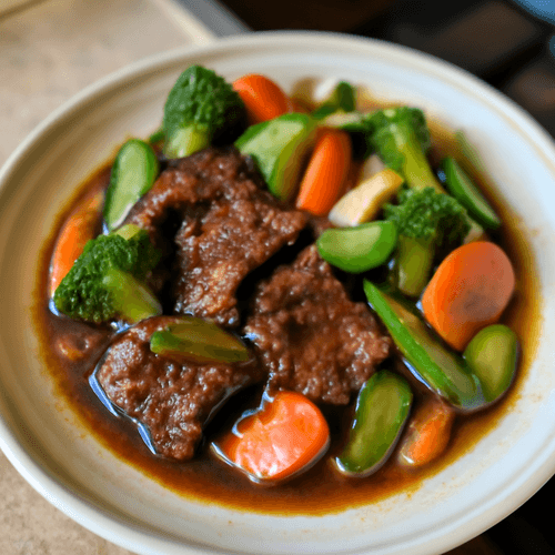 25195120-mongolian-beef-stir-fry-avec-legumes-de-saison