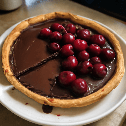 25205220-tarte-au-chocolat-et-cerises-d-ete