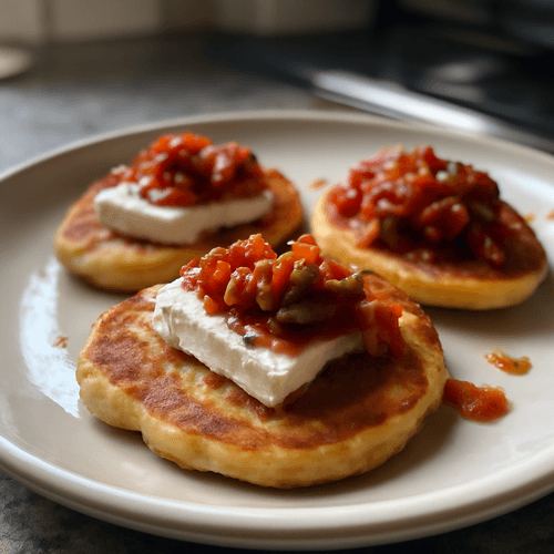 blinis-de-mais-au-fromage-de-brebis-et-piperade
