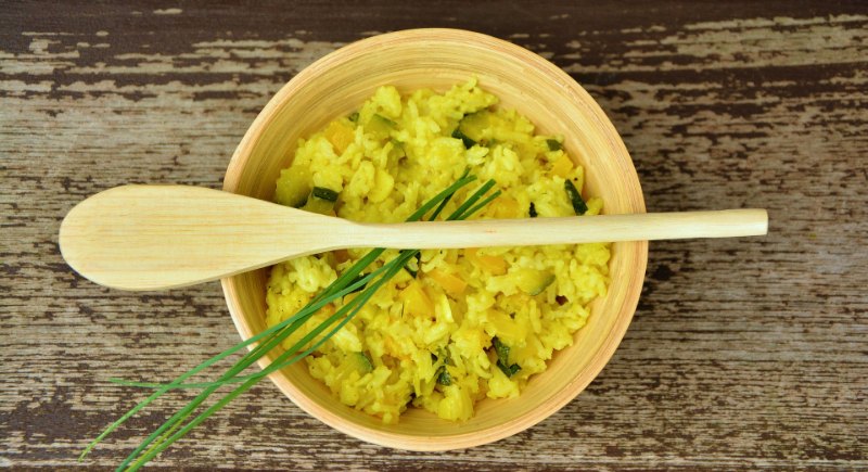 Risotto au curry et légumes - Nutriwi