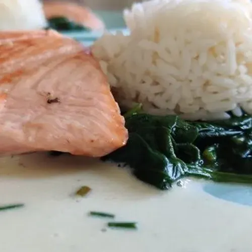 Pavé de saumon aux épinards