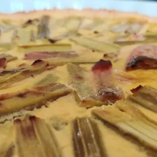 Tarte à la rhubarbe sans crème
