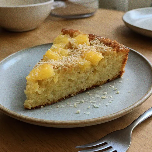 Gâteau à l'ananas et à la noix de coco