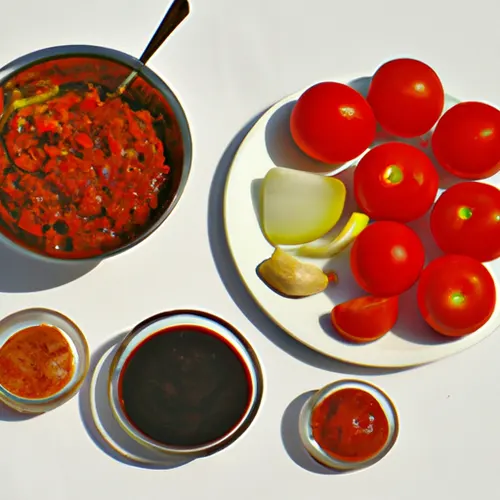 Sauce barbecue à la tomate et au piment: une sauce épicée à base de tomates, piments, oignon et ail recipe