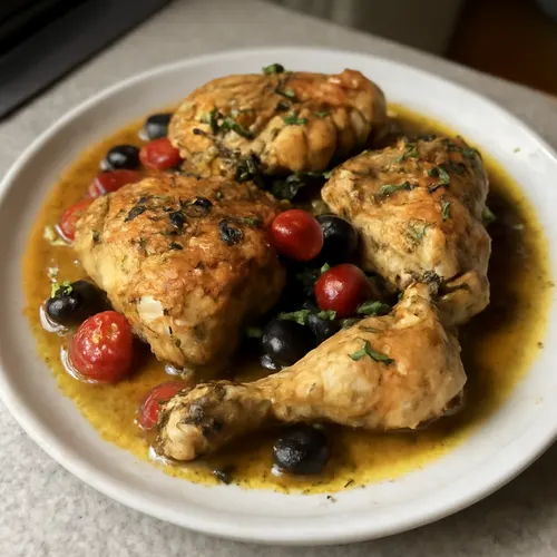 Poulet Provençal: Poulet aux Herbes et Olives