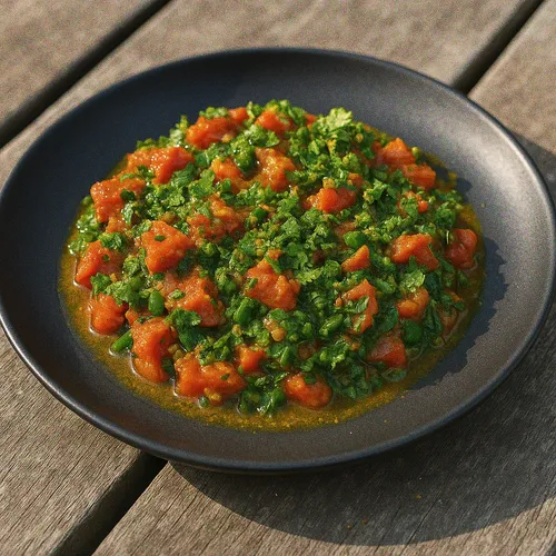 Sauce Achaar aux Tomates et Coriandre