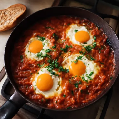 Shakshuka Israélienne pour un Petit-Déjeuner Réconfortant