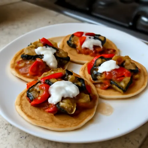 Blinis aux légumes grillés