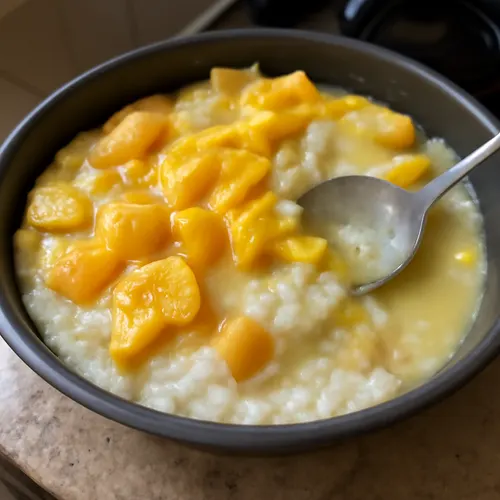 Gâteau de riz aux mangues: une douceur kampung recipe