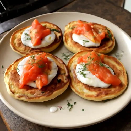 Blinis Ukrainiens au Saumon Fumé