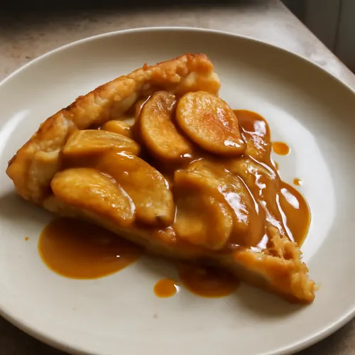 Tarte de pommes au caramel salé